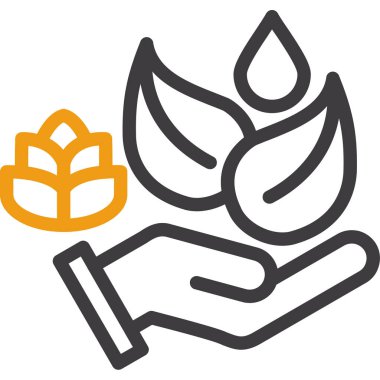 Ekoloji bitkisi çevre simgesi ana hat biçiminde