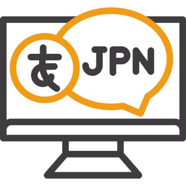 yen vektör simgesi, düz biçim