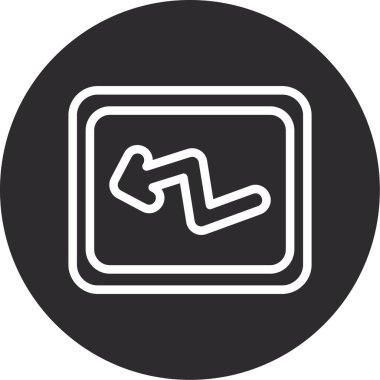 Sol ok simge vektör çizim