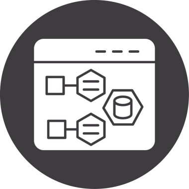 Tarayıcı. Web simgesi basit illüstrasyon