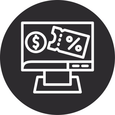 iş ve finans satırı vektör simgesi.