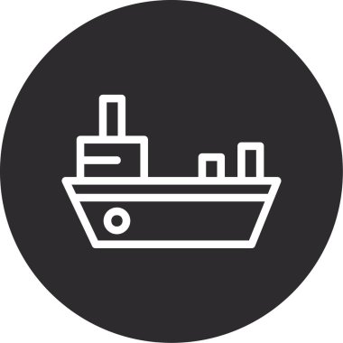 Gemi. Web simgesi basit tasarım