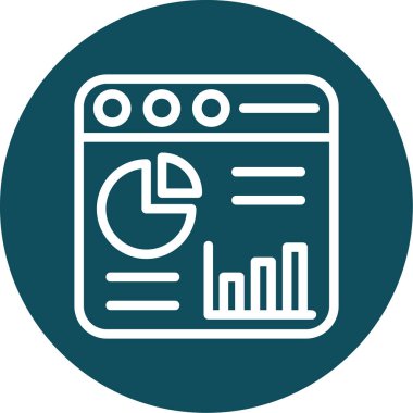 vektör pasta çizelgesi simgesi