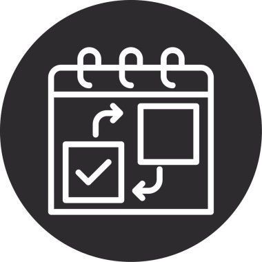 Takvim simgesinin vektör illüstrasyonu