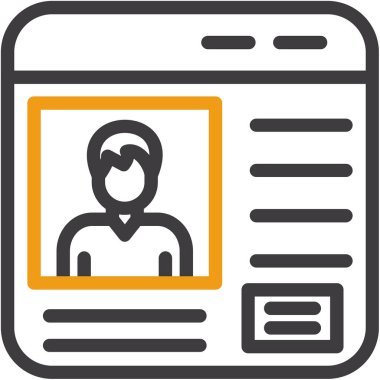 Kimlik kartı. Web simgesi