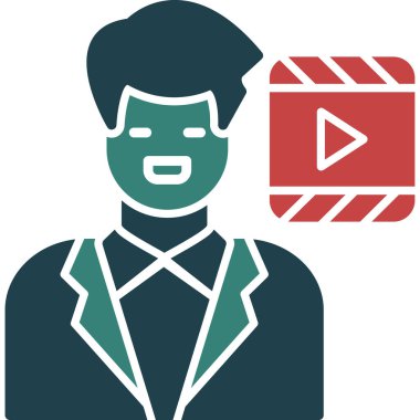 Bir insan simgesinin vektör illüstrasyonu