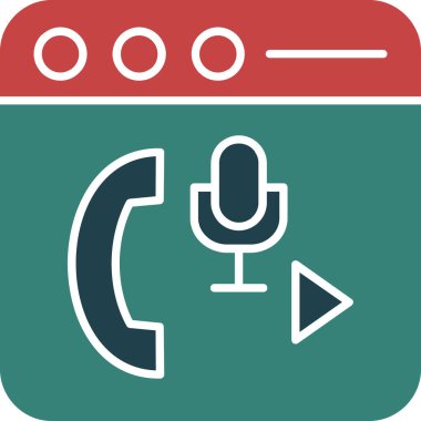 mikrofon simgesi vektör illüstrasyonu