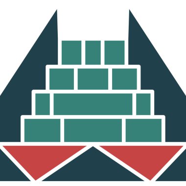 Bina. Web simgesi basit illüstrasyon