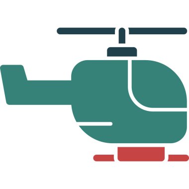 Helikopter. Web simgesi basit illüstrasyon