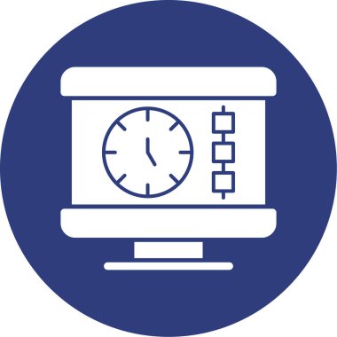 Saat simgesi vektör illüstrasyonu