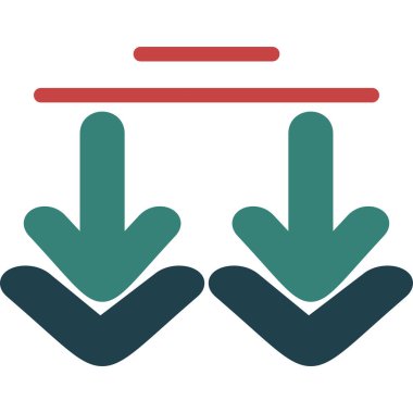 Vektör çizimi. ok aşağı