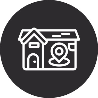 Ev. Web simgesi basit illüstrasyon