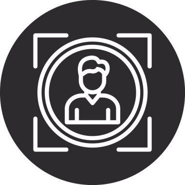 Kamera simgesi olan bir kullanıcının vektör çizimi