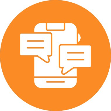 Konuşma yap. Web simgesi basit illüstrasyon