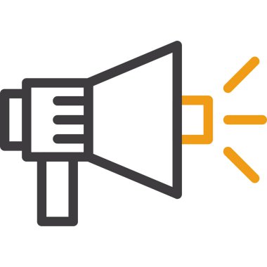 megafon simgesi, vektör illüstrasyonu