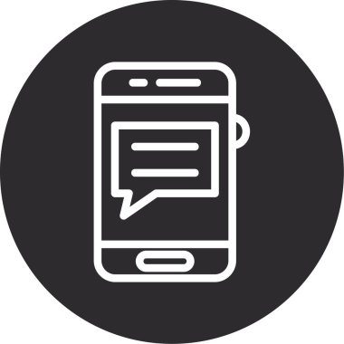 Yumuşak mavi arkaplanda izole edilmiş modaya uygun dizayn edilmiş sohbet mesajı simgesi