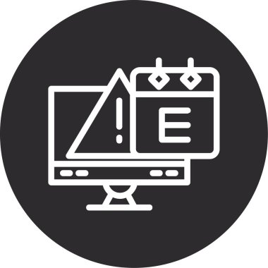 Laptoplu kalbi olan bir alışveriş çantasının vektör simgesi