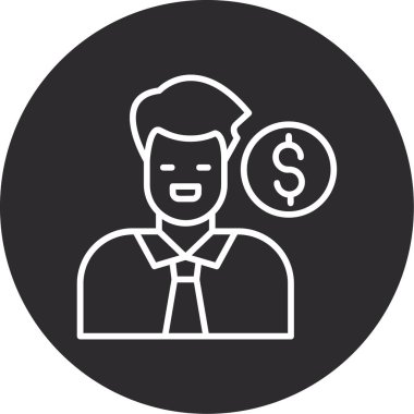 Para simgesinin vektör illüstrasyonu