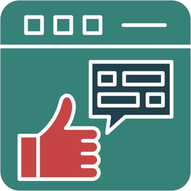 başparmak vektör simgesi modern illüstrasyon