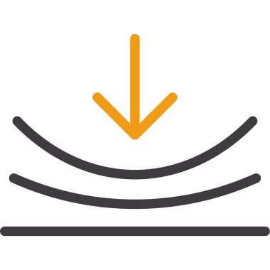 Satır aşağı ok simgesi, ana hat vektörü