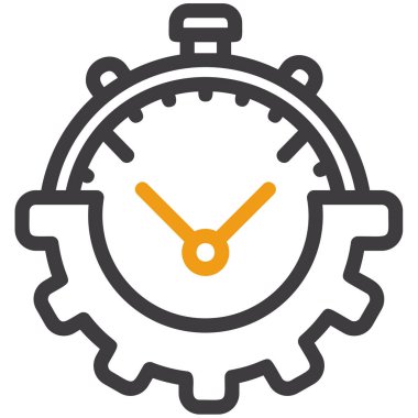 Zaman gözlemi. Web simgesi vektör illüstrasyonu