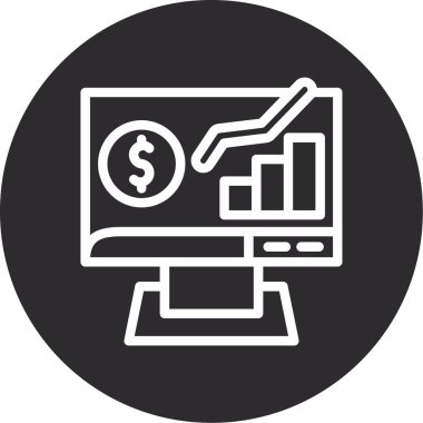 vektör lcd simgesi illüstrasyonu