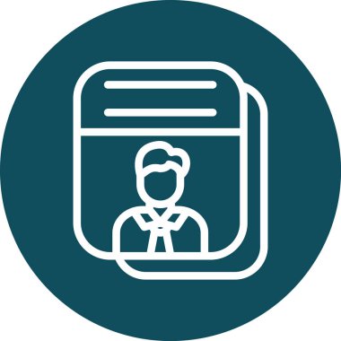 Benzersiz erkek vektör çizgisi simgesi