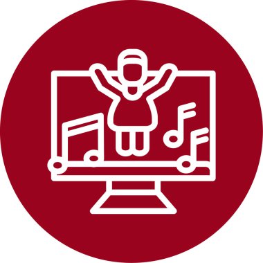 müzik çalar ikon vektör illüstrasyonu