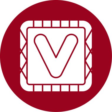 Bir bilgisayar faresinin kırmızı ve beyaz ikonunun vektör çizimi