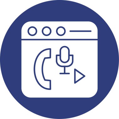 radyo web simgesi, basit vektör illüstrasyonu