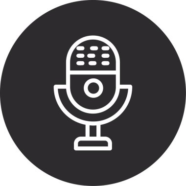 Podcast. Web simgesi basit illüstrasyon