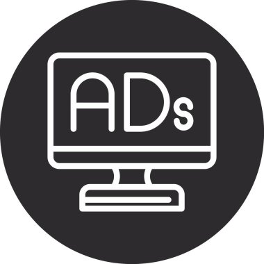 reklam simgesi vektör illüstrasyonu