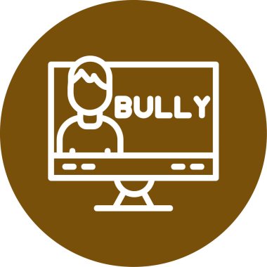 Zorbalık. Web simgesi basit illüstrasyon