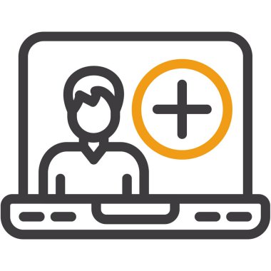 Bilgisayar. Web simgesi basit illüstrasyon