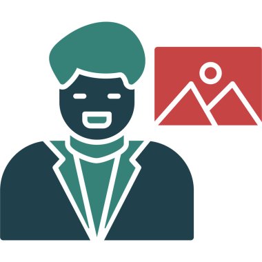 avatar erkek simgesi düz stil