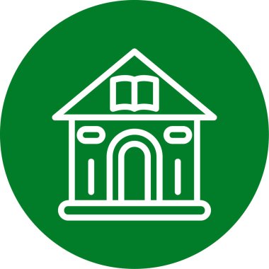 Bina. Web simgesi basit illüstrasyon