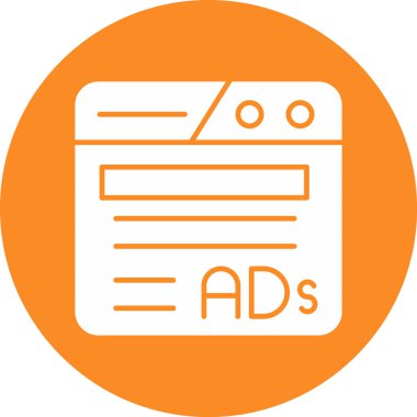 Reklam işaretinin vektör illüstrasyon simgesi