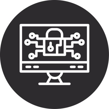 bilgisayar güvenlik vektör simgesi