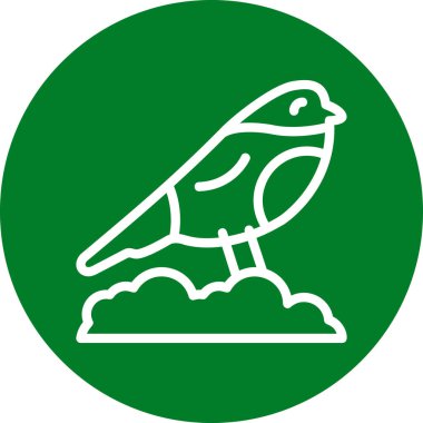 Kuş simgesinin vektör illüstrasyonu