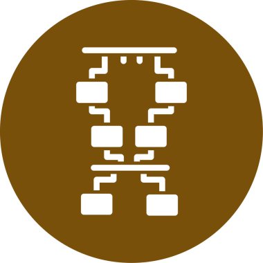 Bir bina simgesinin vektör illüstrasyonu