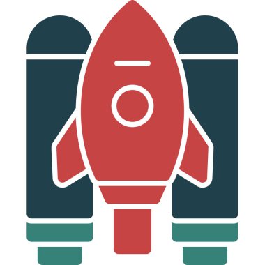 Roket ikonu. Basit tasarım