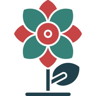 Çiçek. Web simgesi basit illüstrasyon