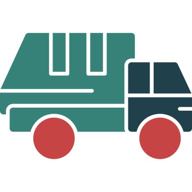 kamyon simgesi, vektör illüstrasyonu