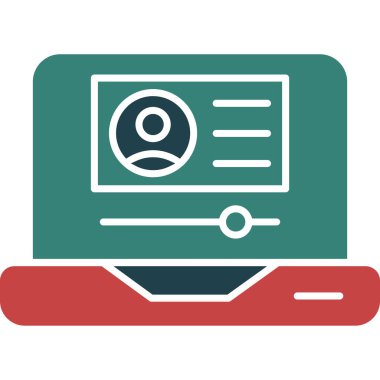 Büyüteç ile Laptop vektör illüstrasyon tasarım