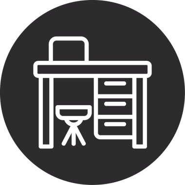 Ofis simgesinin vektör illüstrasyonu