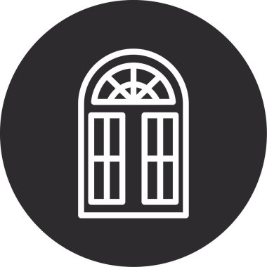 Kapı. Web simgesi basit illüstrasyon