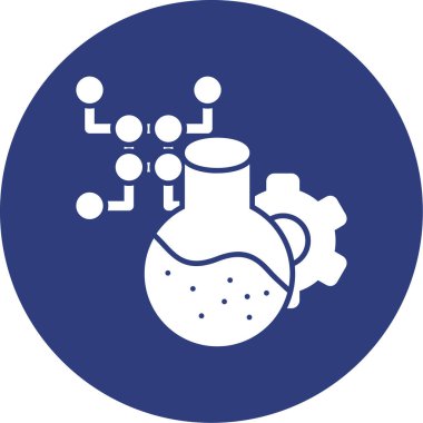 Kimyasal deney modern simge, vektör illüstrasyonu