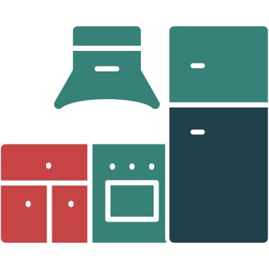 Mutfak Icons set, vektör çizim