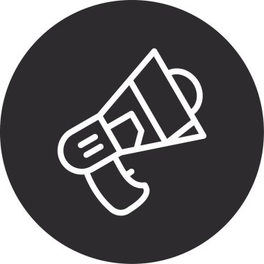 Megafon ikonu vektör illüstrasyonu