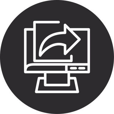 Bilgisayar. Web simgesi basit illüstrasyon